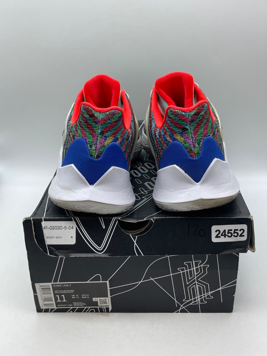 Nike Kyrie Low 2 Multi-Color 11 (Moderately Worn Pre-Owned)NikeLight Aqua/Black-White - Image 3