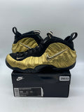 Nike Air Foamposite Pro Metallic Gold 10 (Moderately Worn Pre-Owned)NikeMetallic Gold/Black-Black-White - Image 1