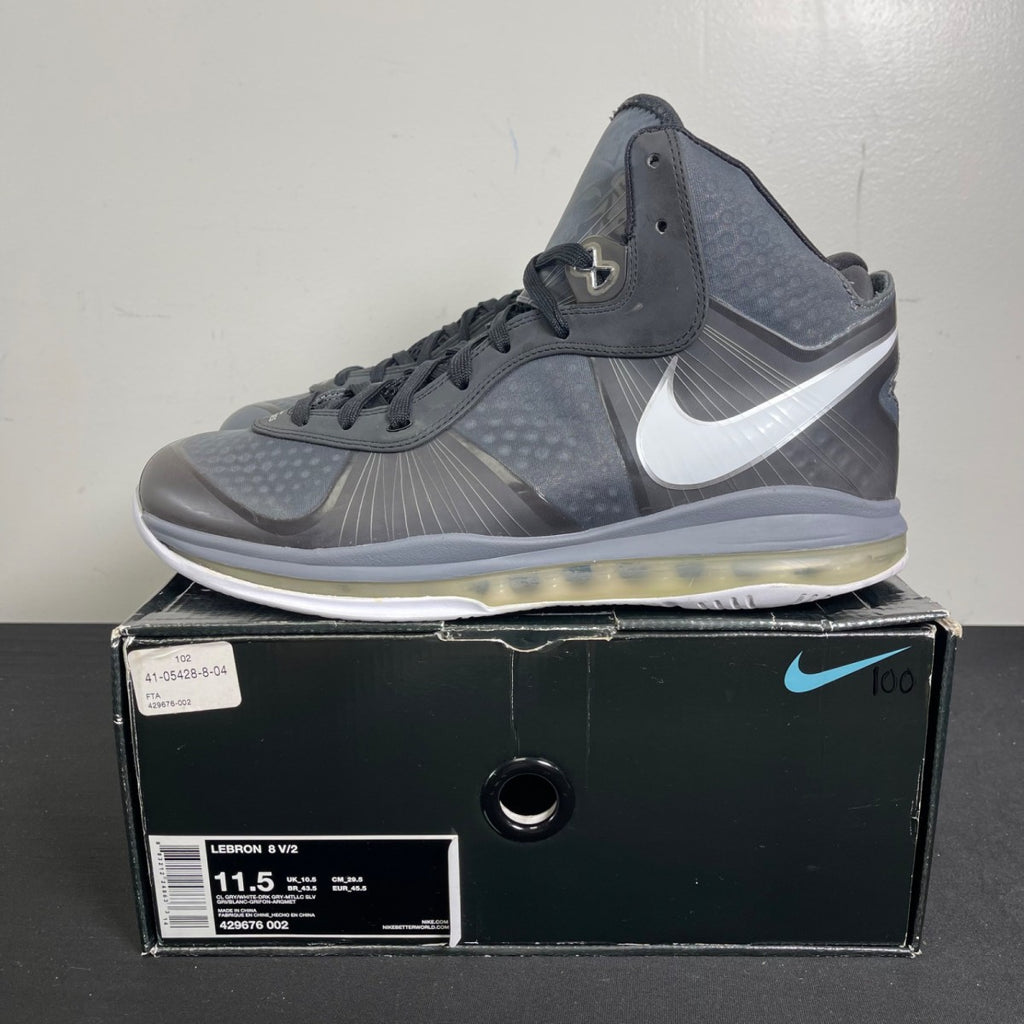 Nike LeBron 8 Cool Grey 11.5 (Moderately Worn Pre-Owned)NikeCool Grey/White-Dark Grey-Metallic Silver - Image 3
