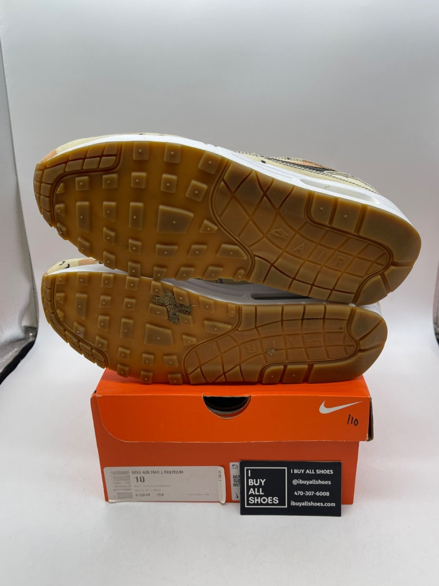 Nike Air Max 1 Premium 'Beach Camo' 10 (Moderately Worn Pre-Owned) - Image 7