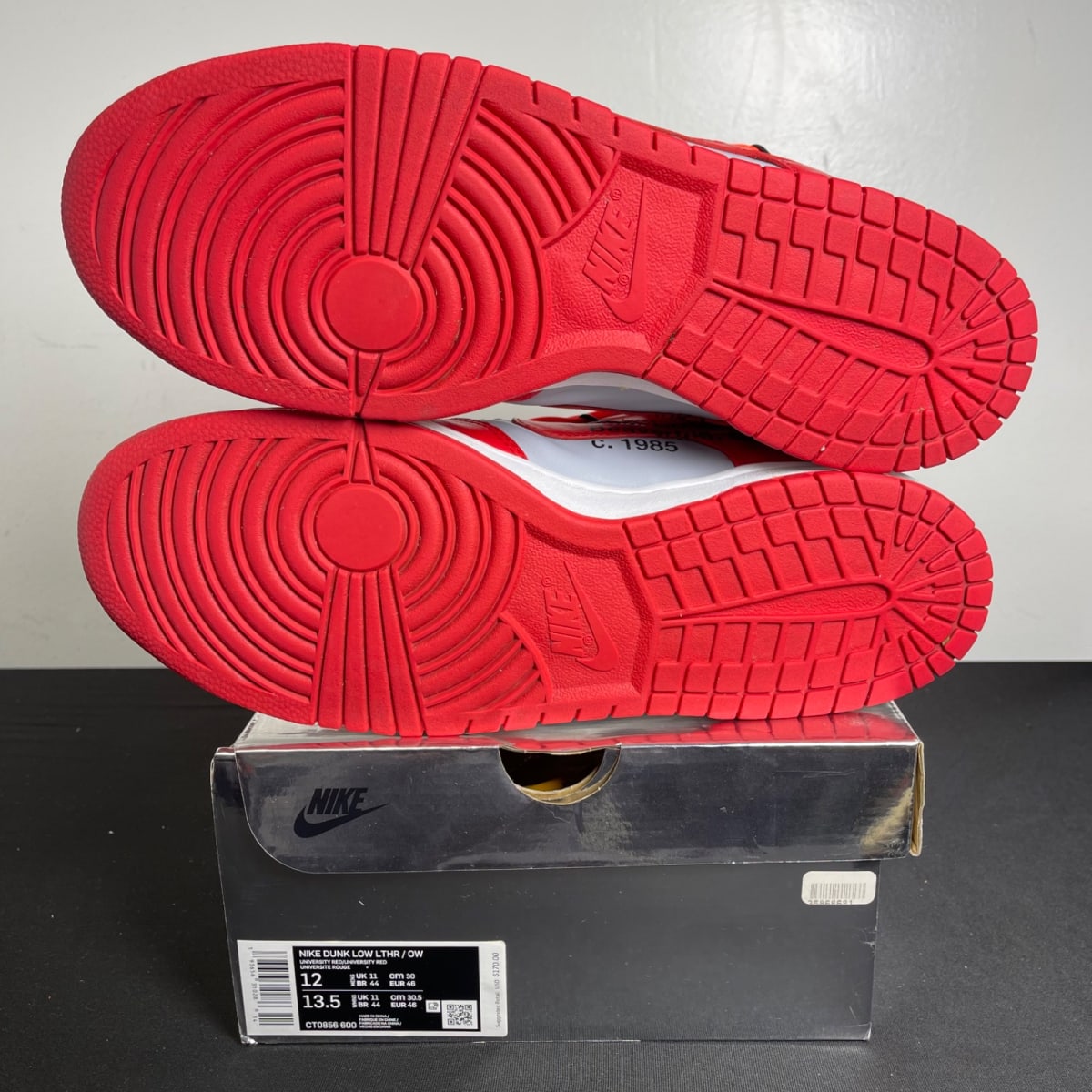 Nike Dunk Low Off-White University Red (Size 12) - aux