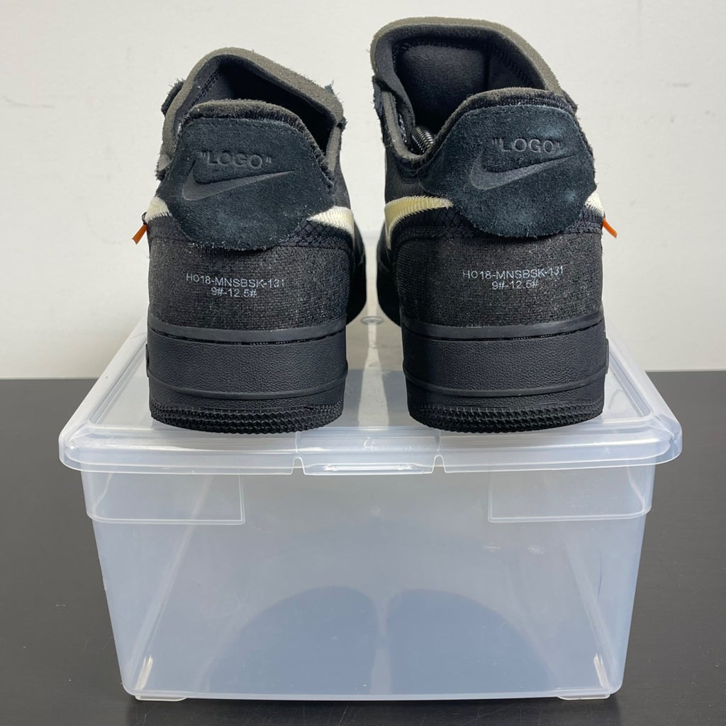 Nike Air Force 1 Low Off-White Black White 12 (Moderately Worn Pre-Owned)NikeBlack/White-Cone-Black - Image 4