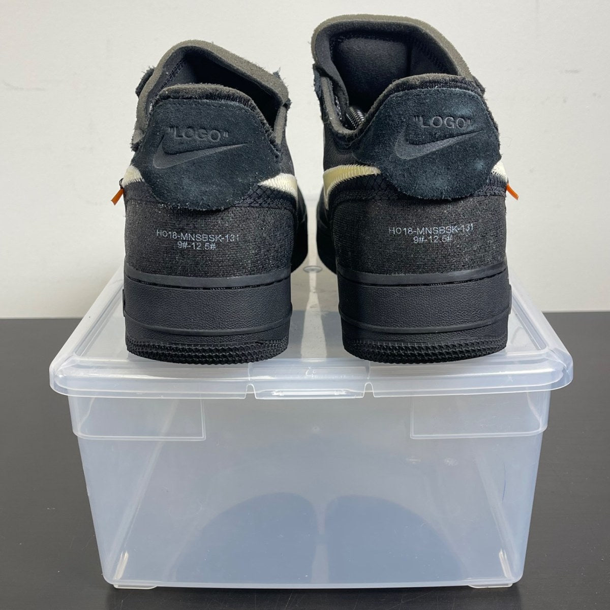 Nike Air Force 1 Low Off-White Black White 12 (Moderately Worn Pre-Owned)NikeBlack/White-Cone-Black - Image 4