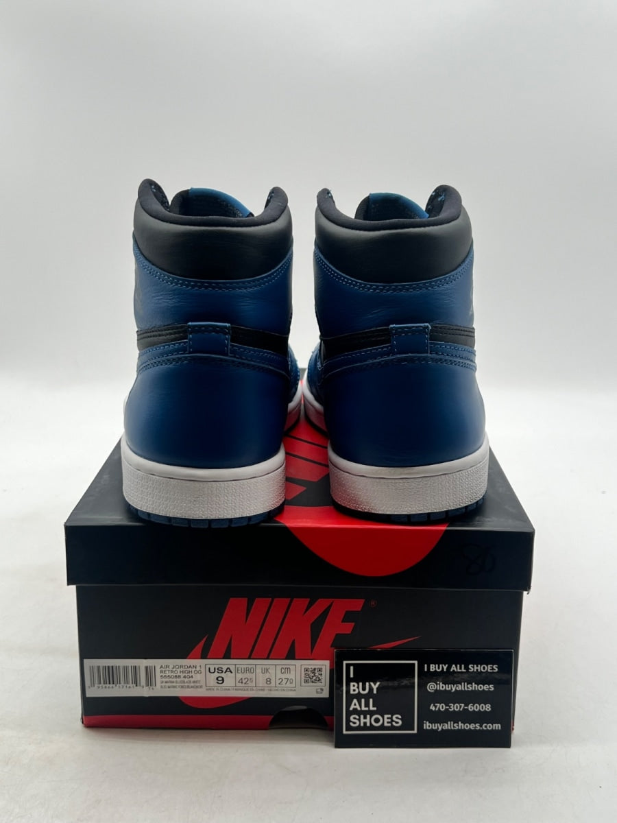 Jordan 1 Retro High OG Dark Marina Blue 9 (Lightly Worn Pre-Owned) - Image 3