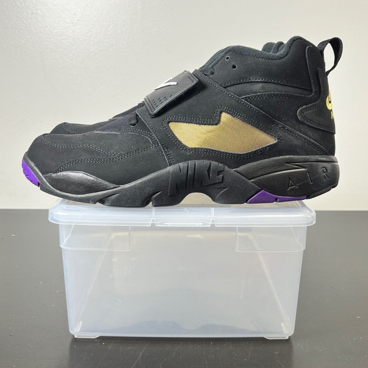 Nike Air Diamond Turf Ravens (2025) 13 (Lightly Worn Pre-Owned)NikeBlack/White-Club Purple-Metallic Gold - Image 3
