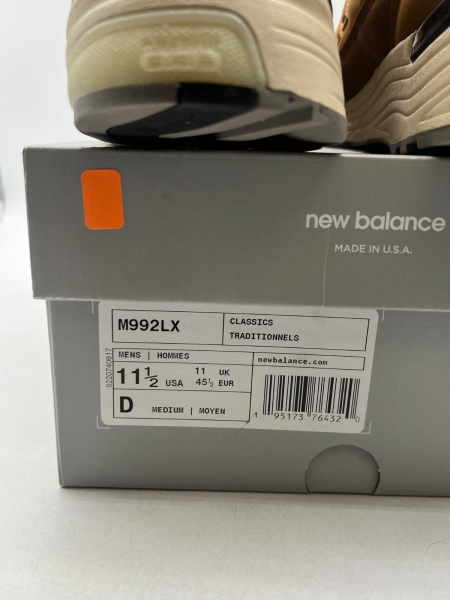 New Balance 992 MiUSA Wheat 11.5 (Lightly Worn Pre-Owned)New BalanceWheat/Brown/Off White - Image 4