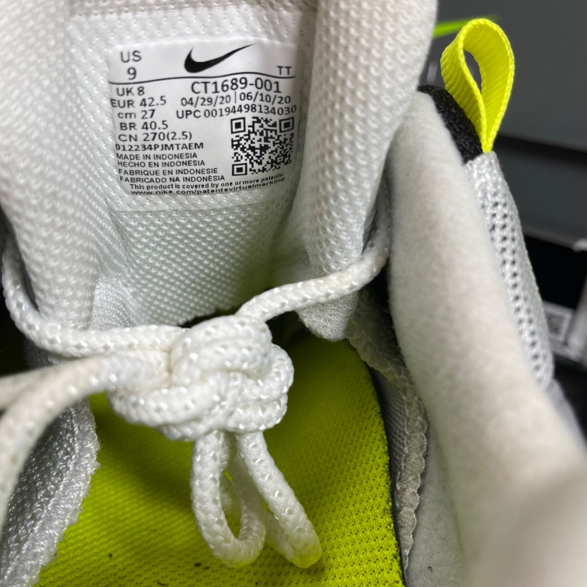 Nike Air Max 95 OG Neon (2020) 9 (Moderately Worn Pre-Owned)NikeBlack/Neon Yellow-Light Graphite - Image 6