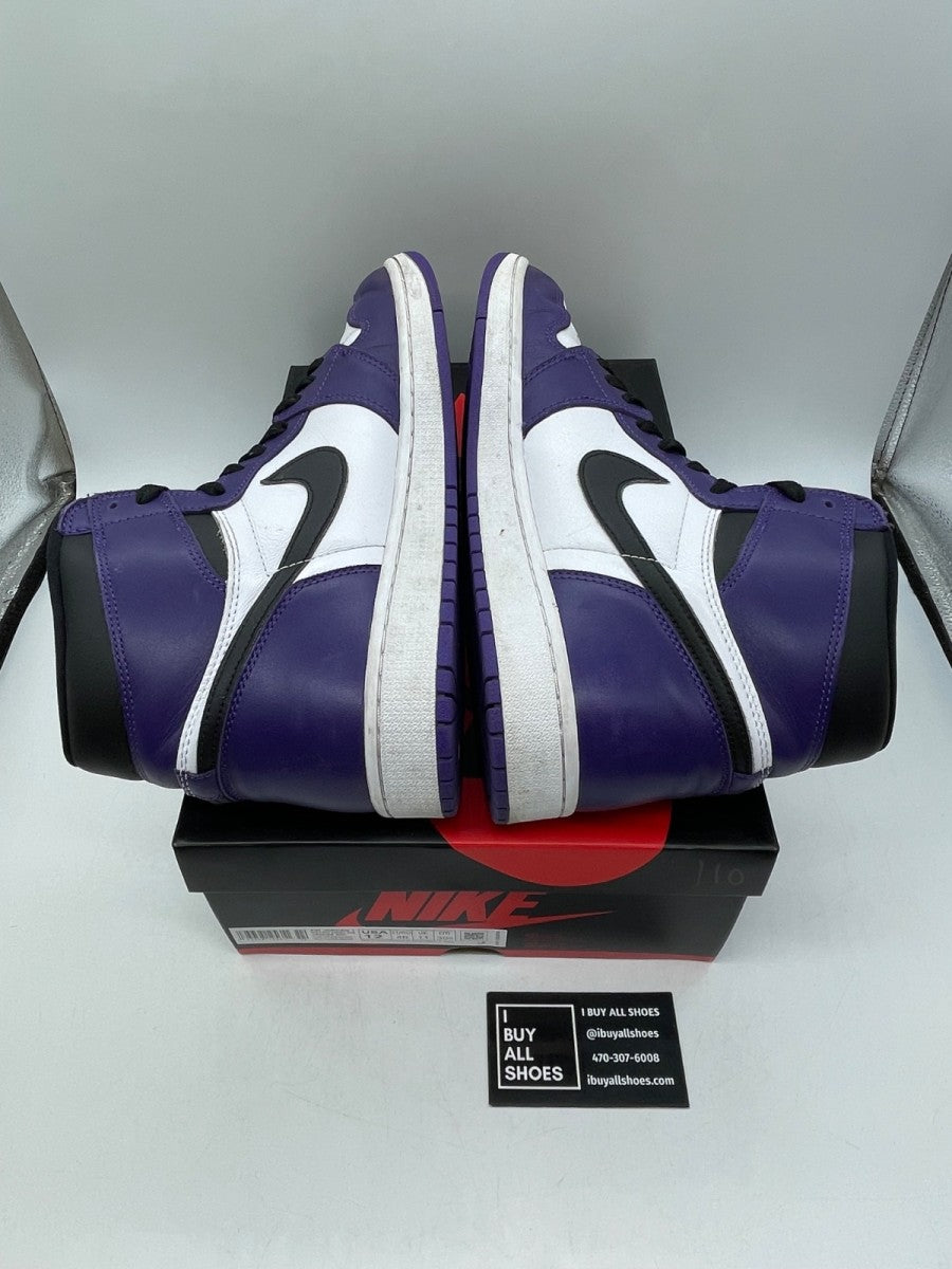 Jordan 1 Retro High Court Purple White 12 (Moderately Worn Pre-Owned) - Image 6