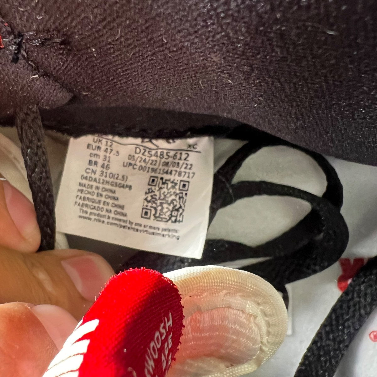 Jordan 1 Retro High OG Chicago Lost and Found 13 (Lightly Worn Pre-Owned)JordanVarsity Red/Black-Sail-Muslin - Image 7