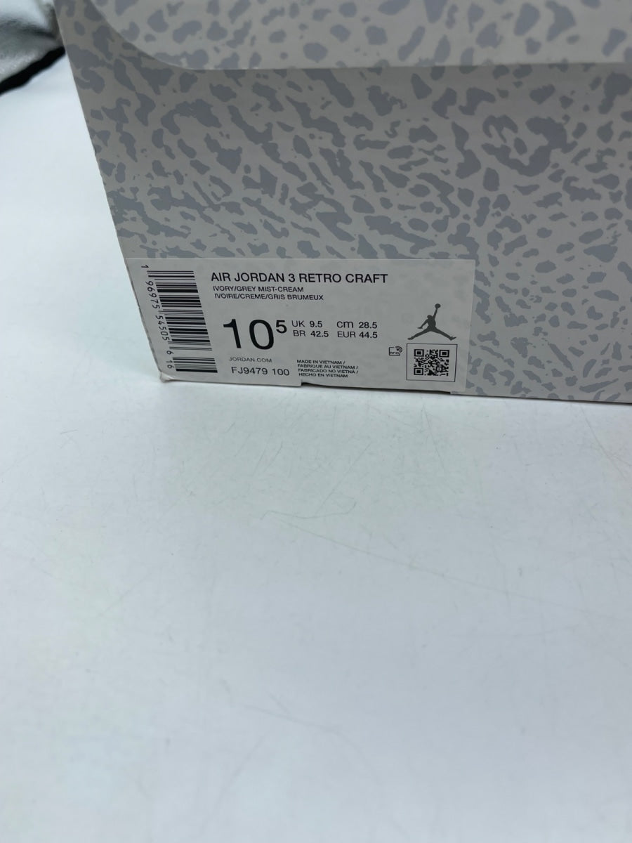 Jordan 3 Retro Craft Ivory 10.5 (Moderately Worn Pre-Owned) - Image 9