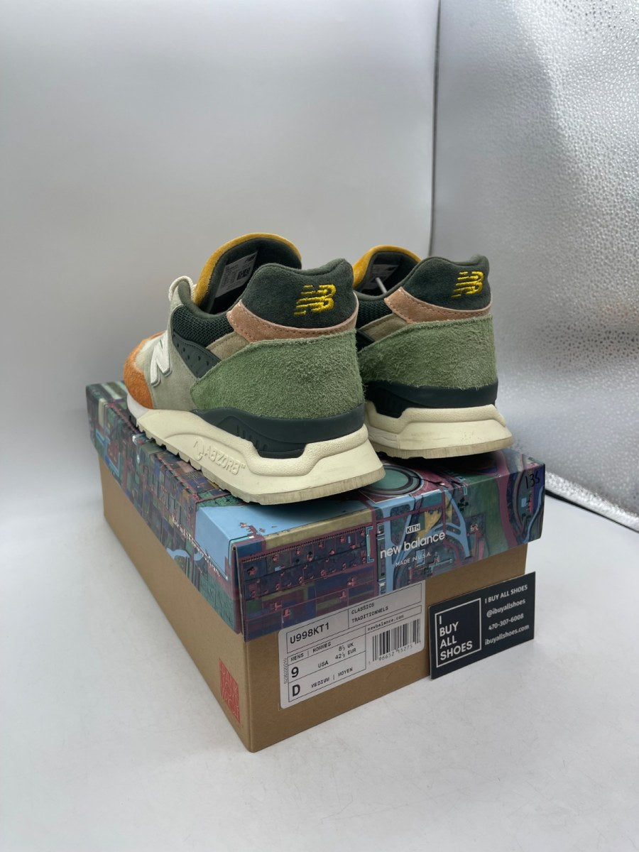 New Balance 998 Ronnie Fieg & Frank Lloyd Wright Foundation Broadacre City Aloe Wash 9 (Moderately Worn Pre-Owned) - Image 4