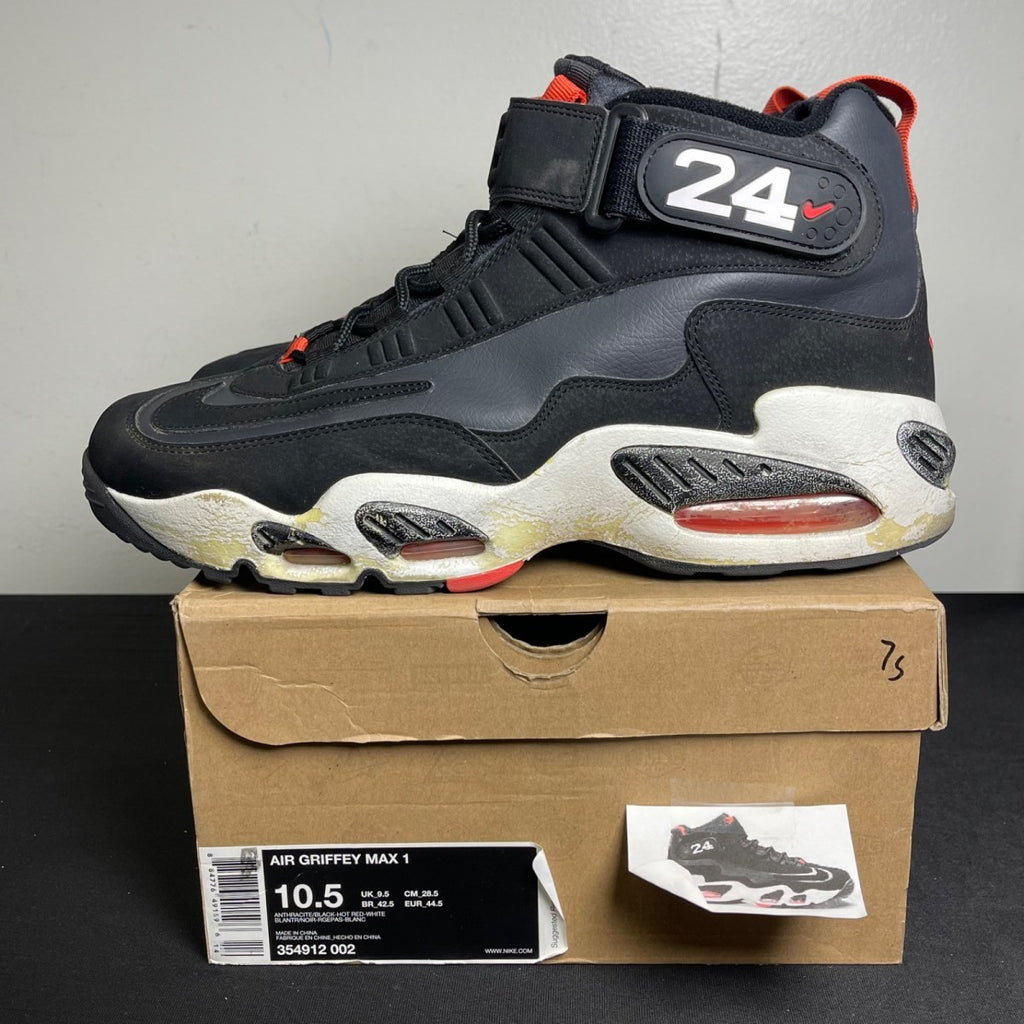 Nike Air Griffey Max 1 Anthracite Hot Red (Size 10.5) - aux