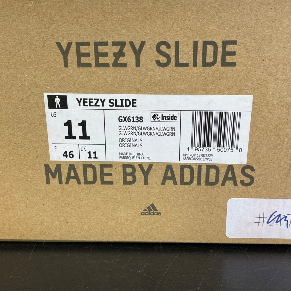 adidas Yeezy Slide Glow Green 11 (Moderately Worn Pre-Owned)adidasGlow Green/Glow Green/Glow Green - Image 7