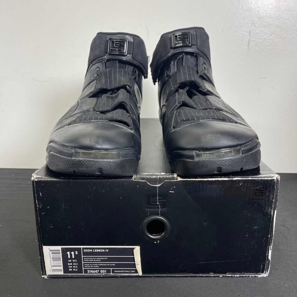 Nike LeBron 4 East Coast Blackout (2006) 11.5 (Moderately Worn Pre-Owned)NikeBlack/Black-Anthracite - Image 2
