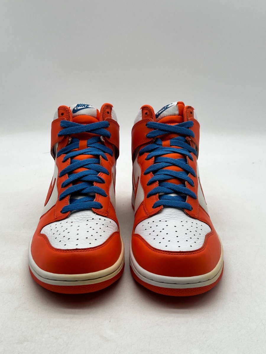 Nike Dunk High White Orange Blaze Varsity Blue 10.5 (Lightly Worn Pre-Owned) - Image 4