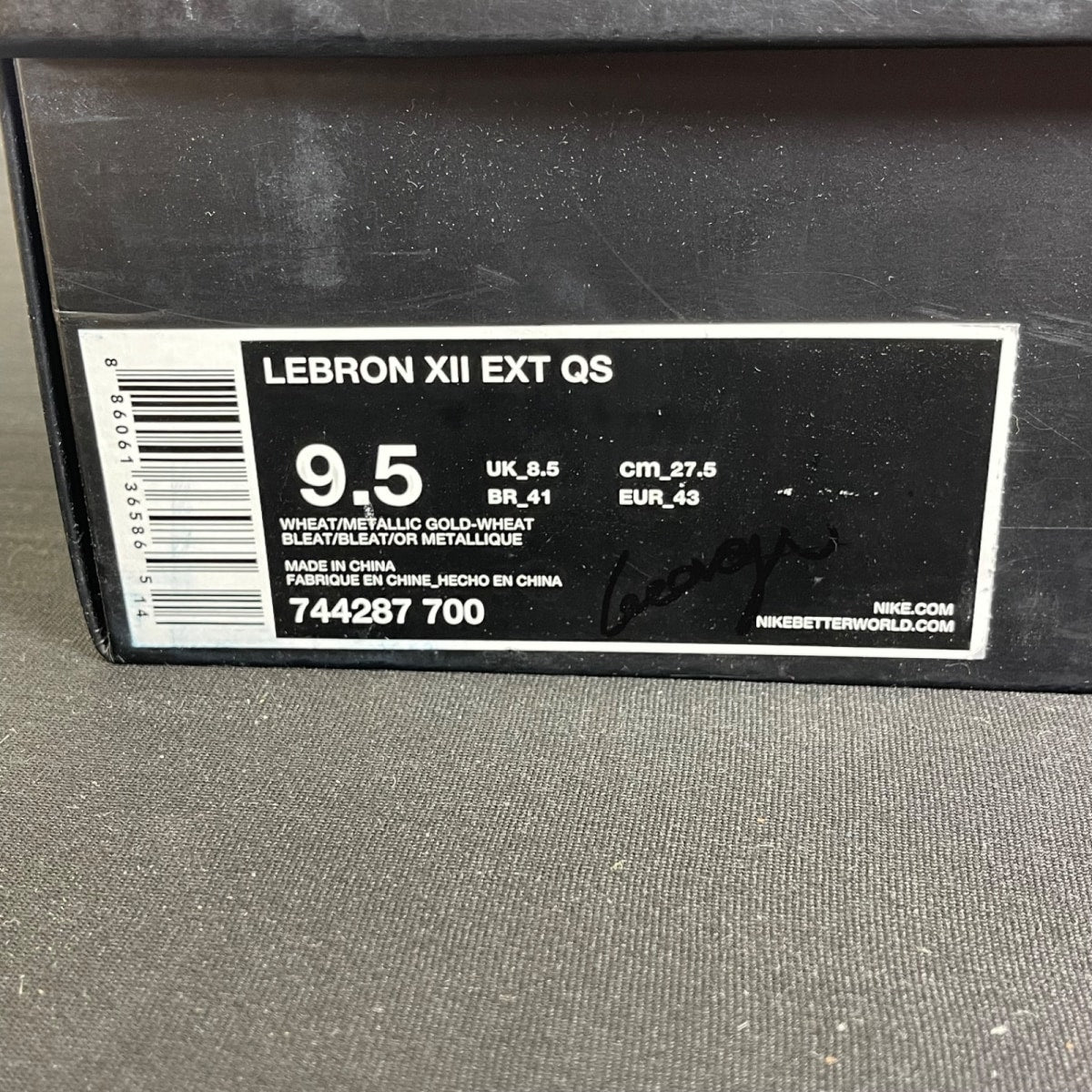 Nike LeBron 12 EXT Wheat 9.5 (Moderately Worn Pre-Owned)NikeWheat/Metallic Gold - Image 7