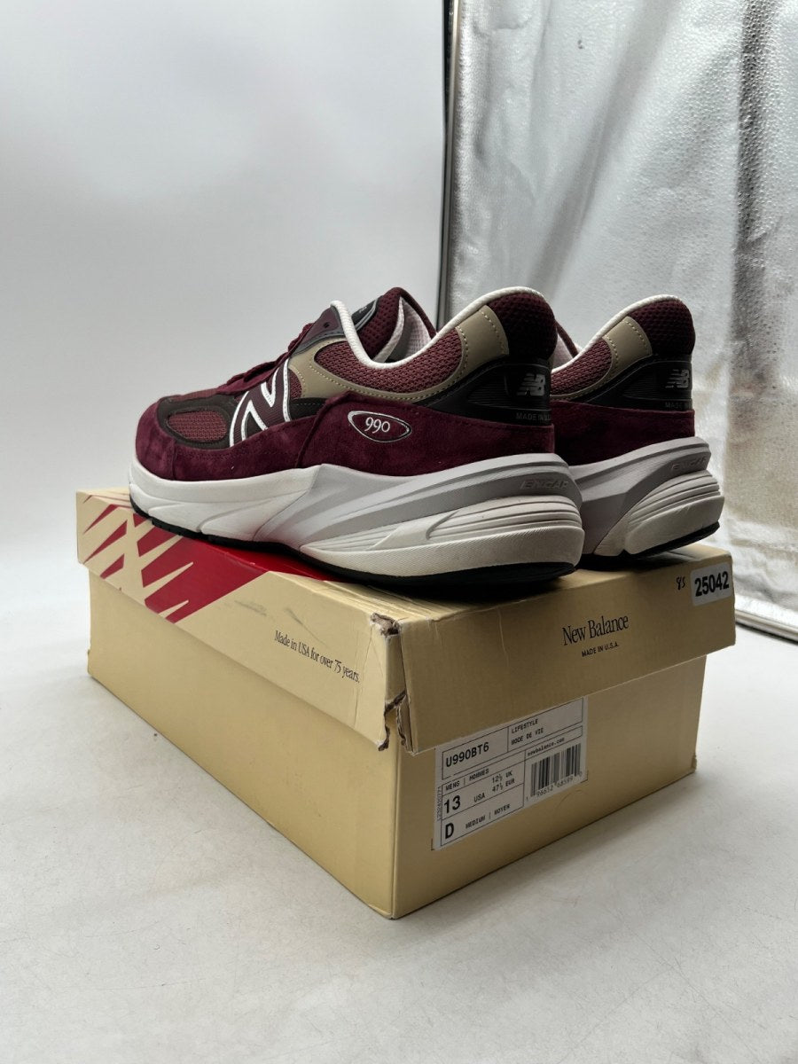 New Balance 990v6 MiUSA Teddy Santis Burgundy Tan 13 (Lightly Worn Pre-Owned)New BalanceBurgundy/Tan - Image 6