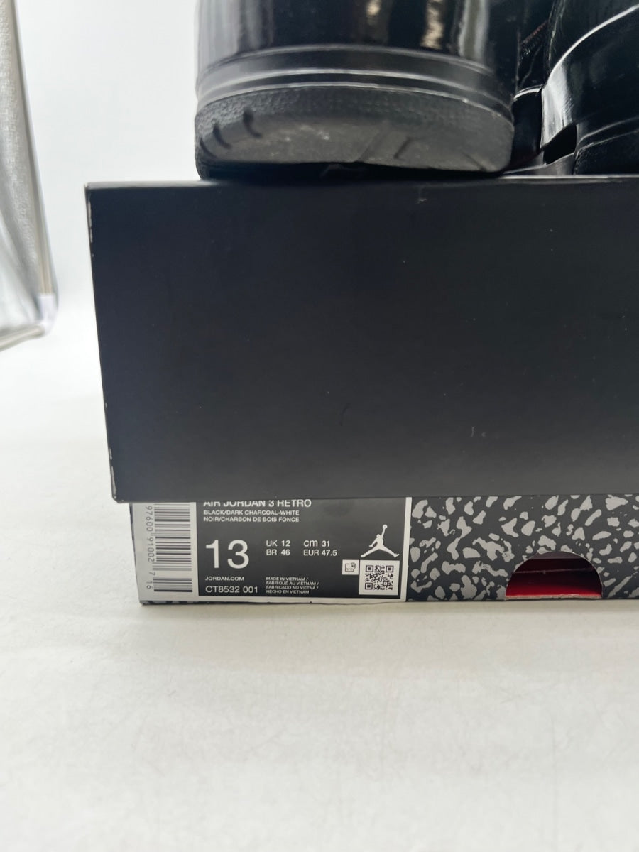 Jordan 3 Retro Black Cat (2025) 13 (Lightly Worn Pre-Owned)JordanBlack/Dark Charcoal/Black - Image 4