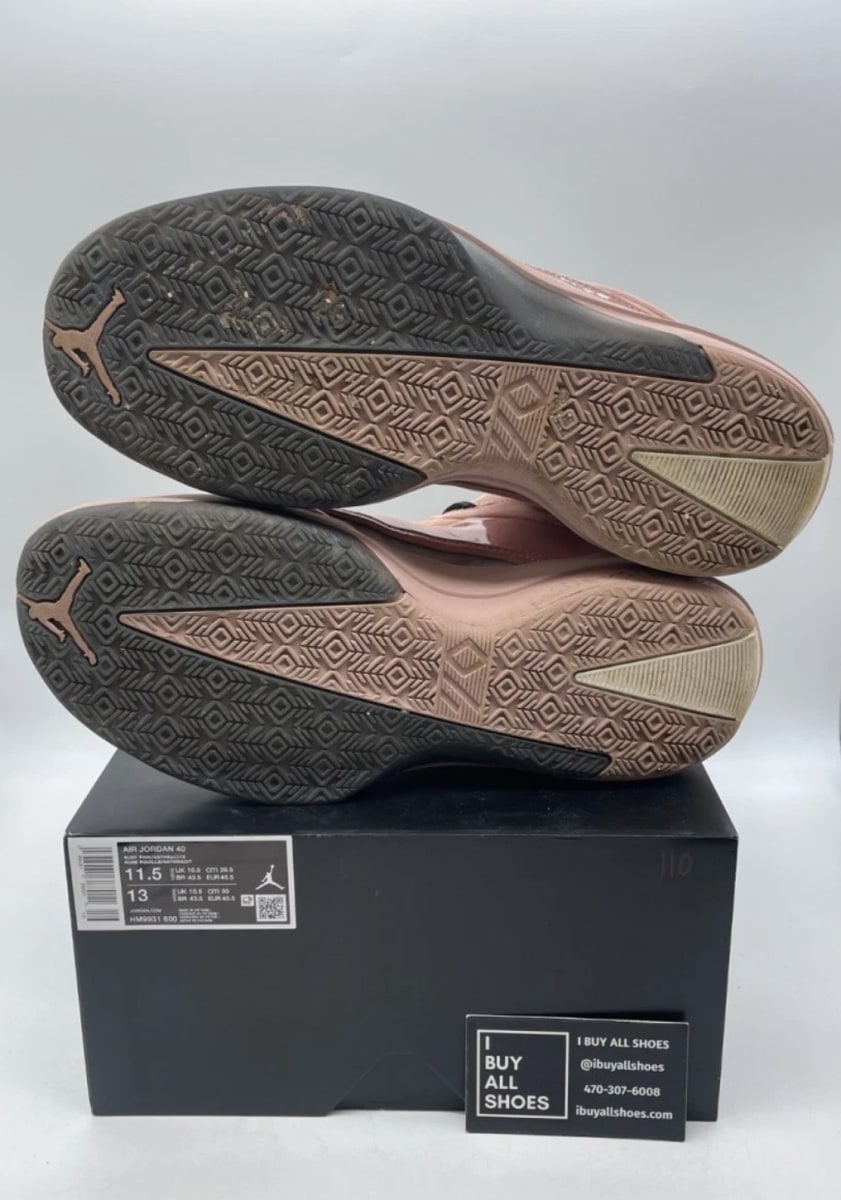 Jordan 40 Dusty Rose 11.5 (Lightly Worn Pre-Owned)JordanLight Arctic Pink/Anthracite/Black - Image 9