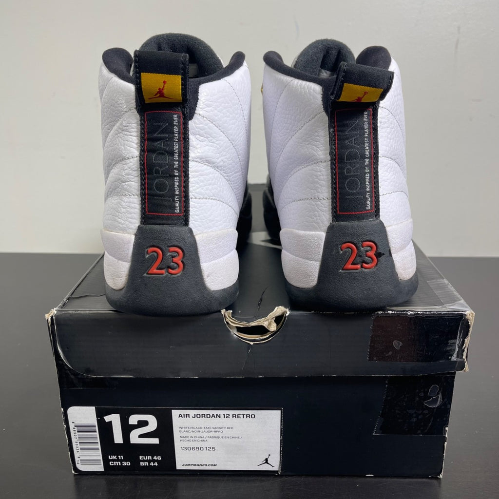 Jordan 12 Retro Taxi (2013) 12 (Moderately Worn Pre-Owned)JordanWhite/Black-Taxi - Image 4