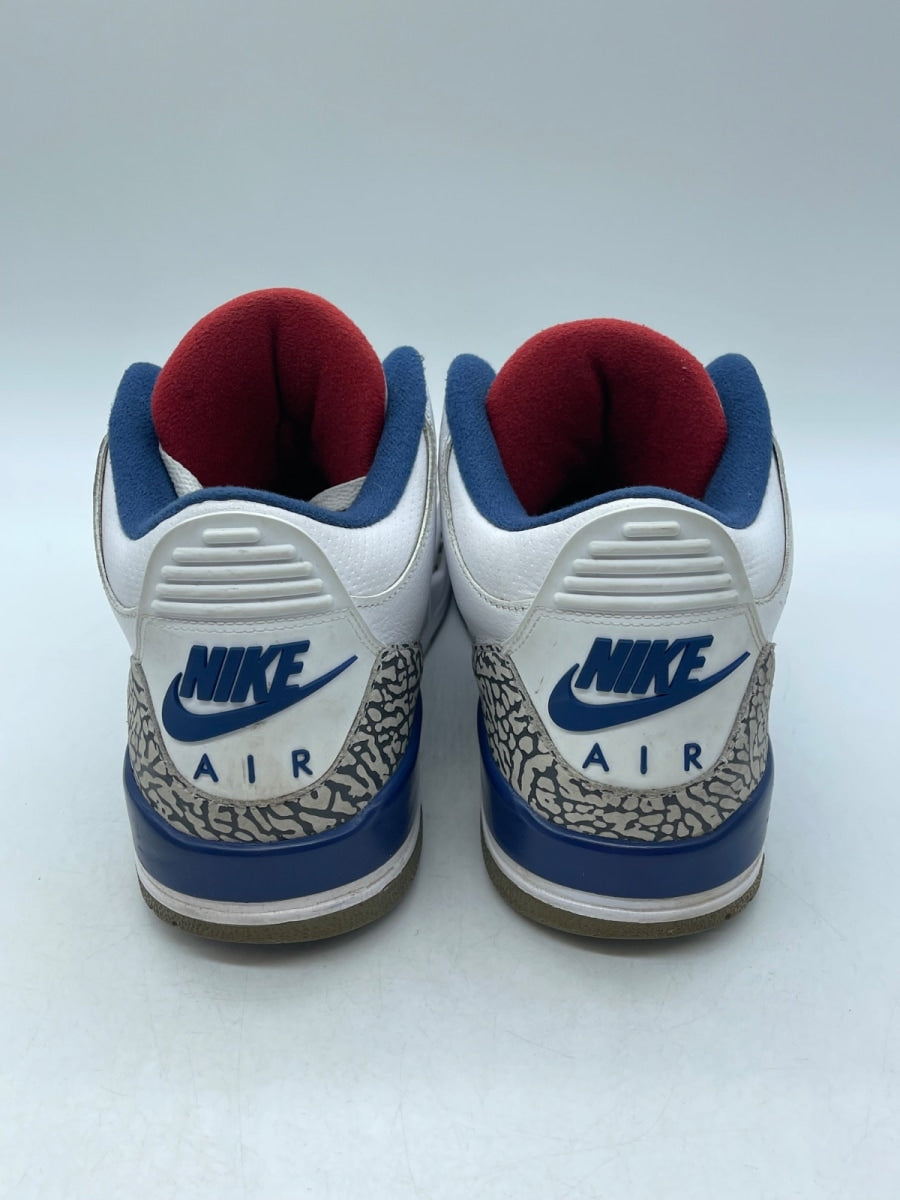 Jordan 3 Retro True Blue (2016) 10.5 (Moderately Worn Pre-Owned)JordanWhite/True Blue-Varsity Red - Image 3