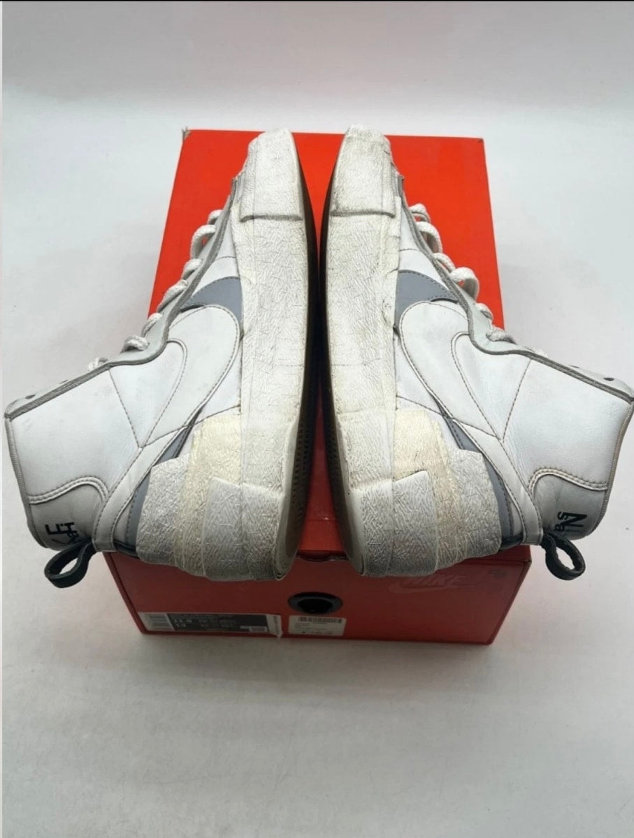 Nike Blazer Mid sacai White Grey 11.5 (Heavily Worn Pre-Owned)NikeSummit White/White-Wolf Grey-Black - Image 8