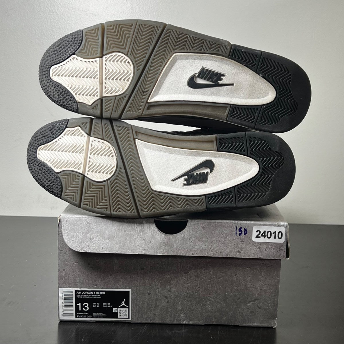 Jordan 4 Retro Cave Stone 13 (Moderately Worn Pre-Owned)JordanCave Stone/Black/Moon Particle - Image 6