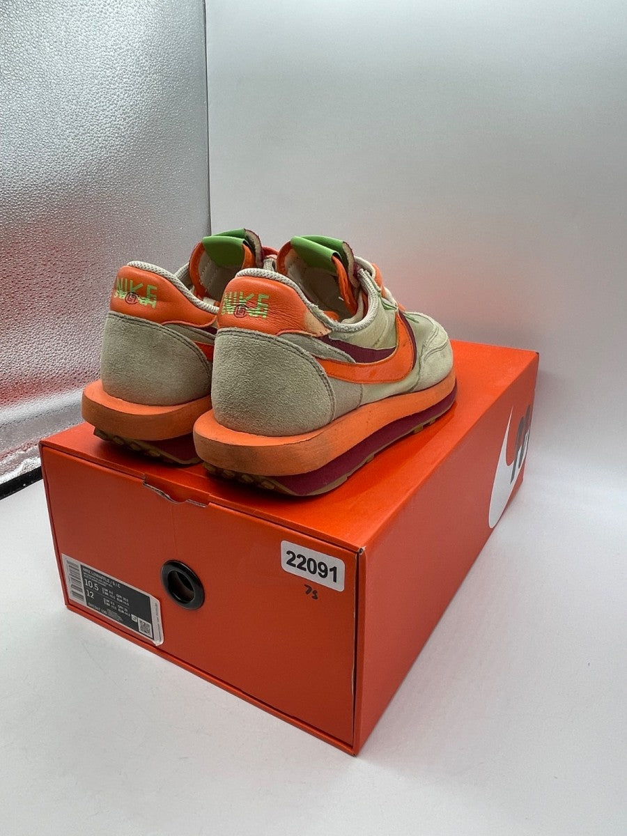 Nike LD Waffle sacai CLOT Kiss of Death Net Orange Blaze 10.5 (Moderately Worn Pre-Owned)NikeNet/Orange Blaze-Deep Red-Green Bean - Image 5