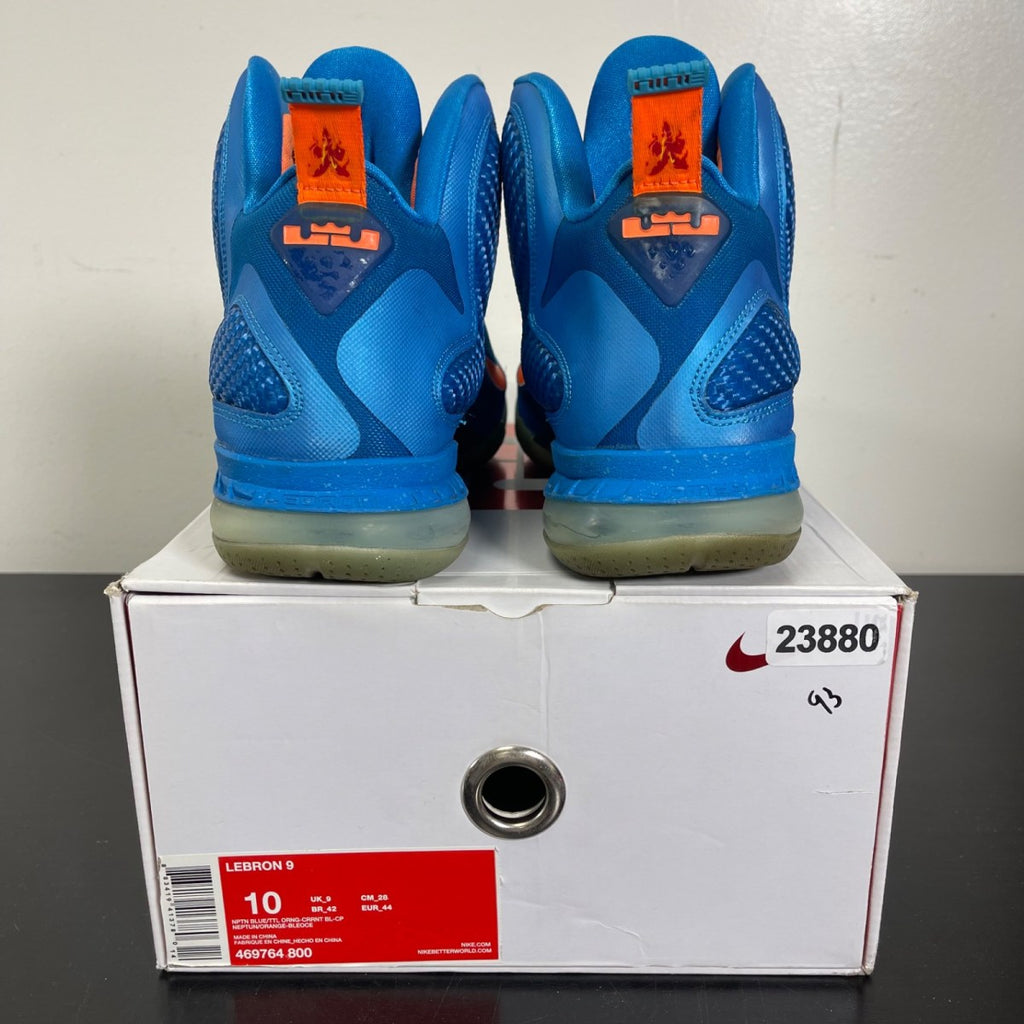 Nike LeBron 9 China (YOTD) 10 (Moderately Worn Pre-Owned)NikeNeptune Blue/Total Orange-Current Blue-CP - Image 4