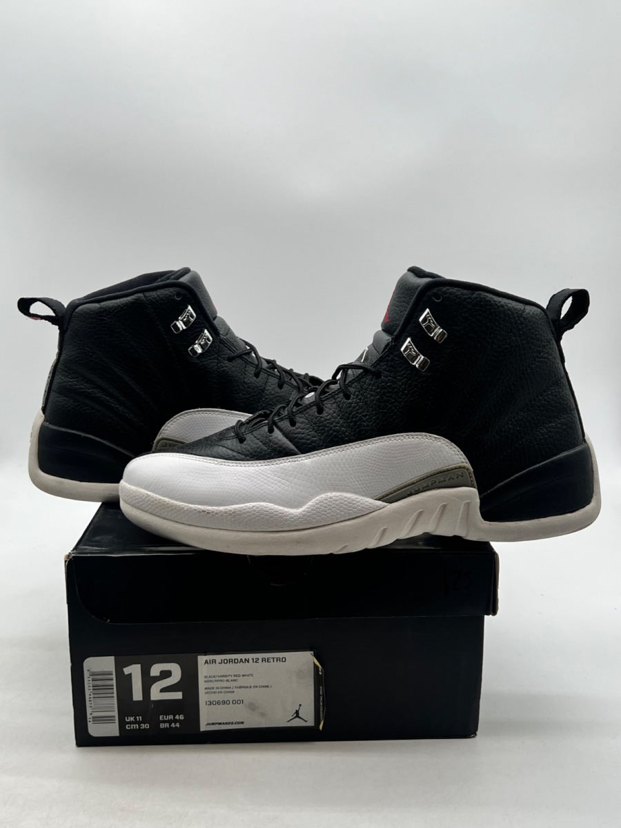 Jordan 12 Retro Playoffs (2012) 12 (Lightly Worn Pre-Owned)JordanBlack/White-True Red - Image 1
