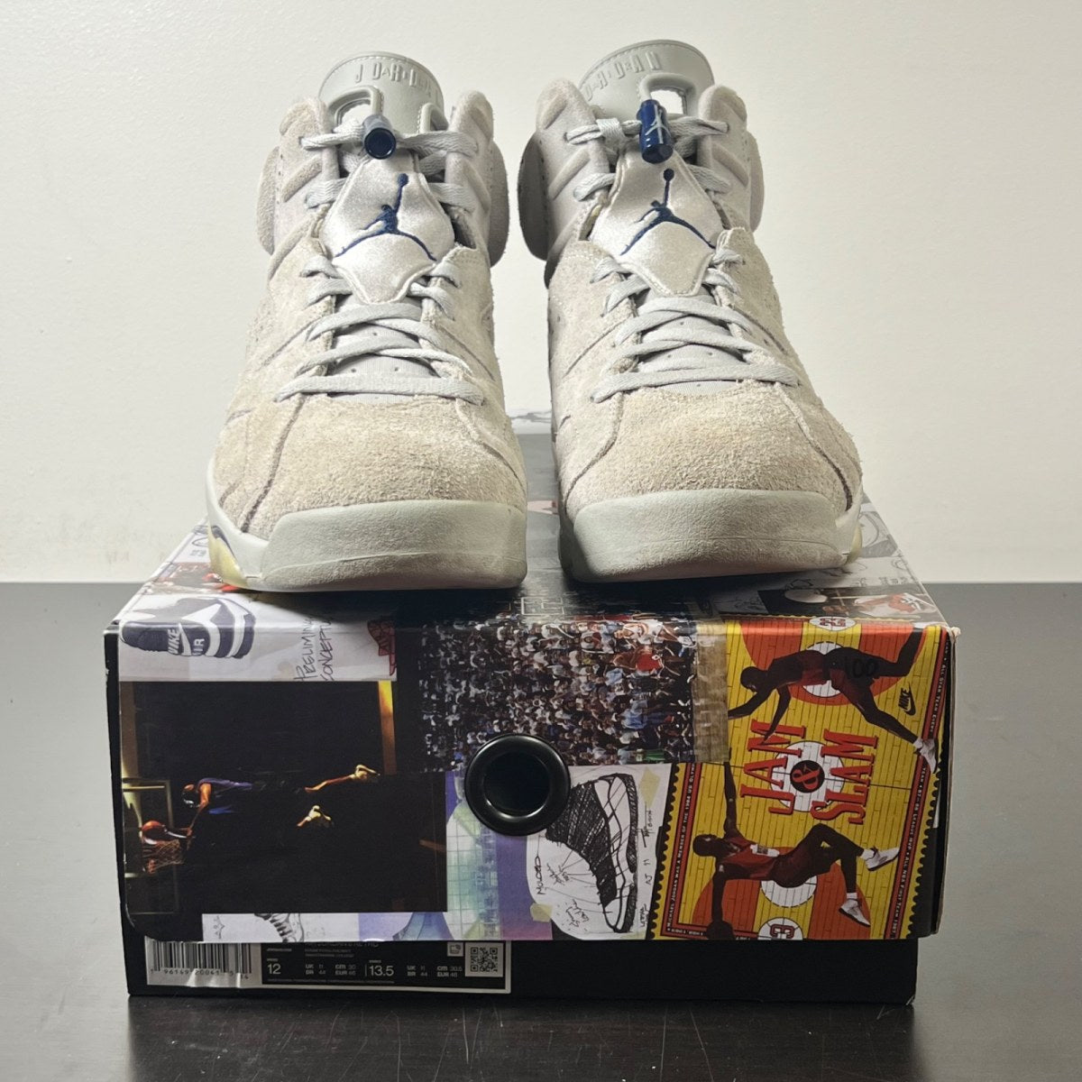 Jordan 6 Retro Georgetown (2022) 12 (Moderately Worn Pre-Owned)JordanMagnet/College Navy - Image 2