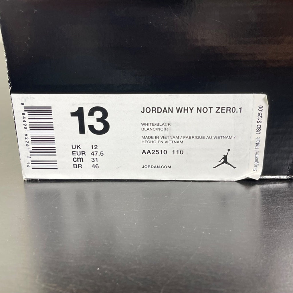 Jordan Why Not Zer0.1 2-Way 13 (Moderately Worn Pre-Owned)JordanWhite/Black - Image 7