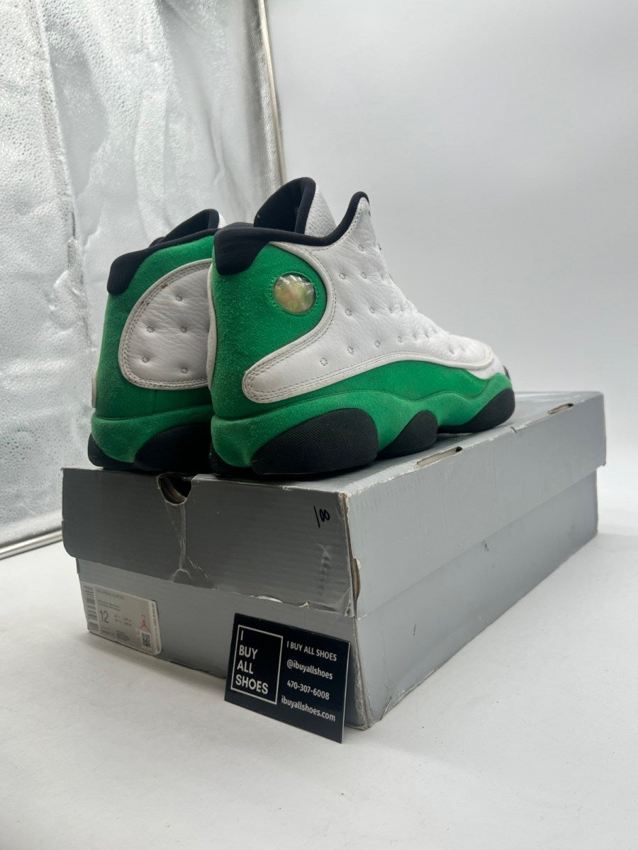 Jordan 13 Retro White Lucky Green 12 (Moderately Worn Pre-Owned) - Image 5
