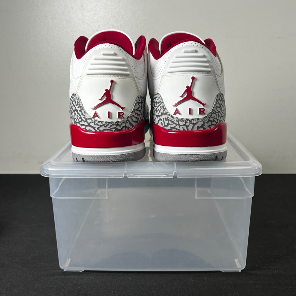 Jordan 3 Retro Cardinal Red 10.5 (New Pre-Owned)JordanWhite/Light Curry-Cardinal Red-Cement Grey - Image 4