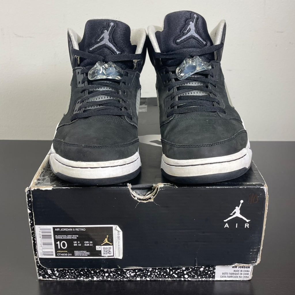 Jordan 5 Retro Moonlight (2021) 10 (Moderately Worn Pre-Owned)JordanBlack/Cool Grey-White - Image 2