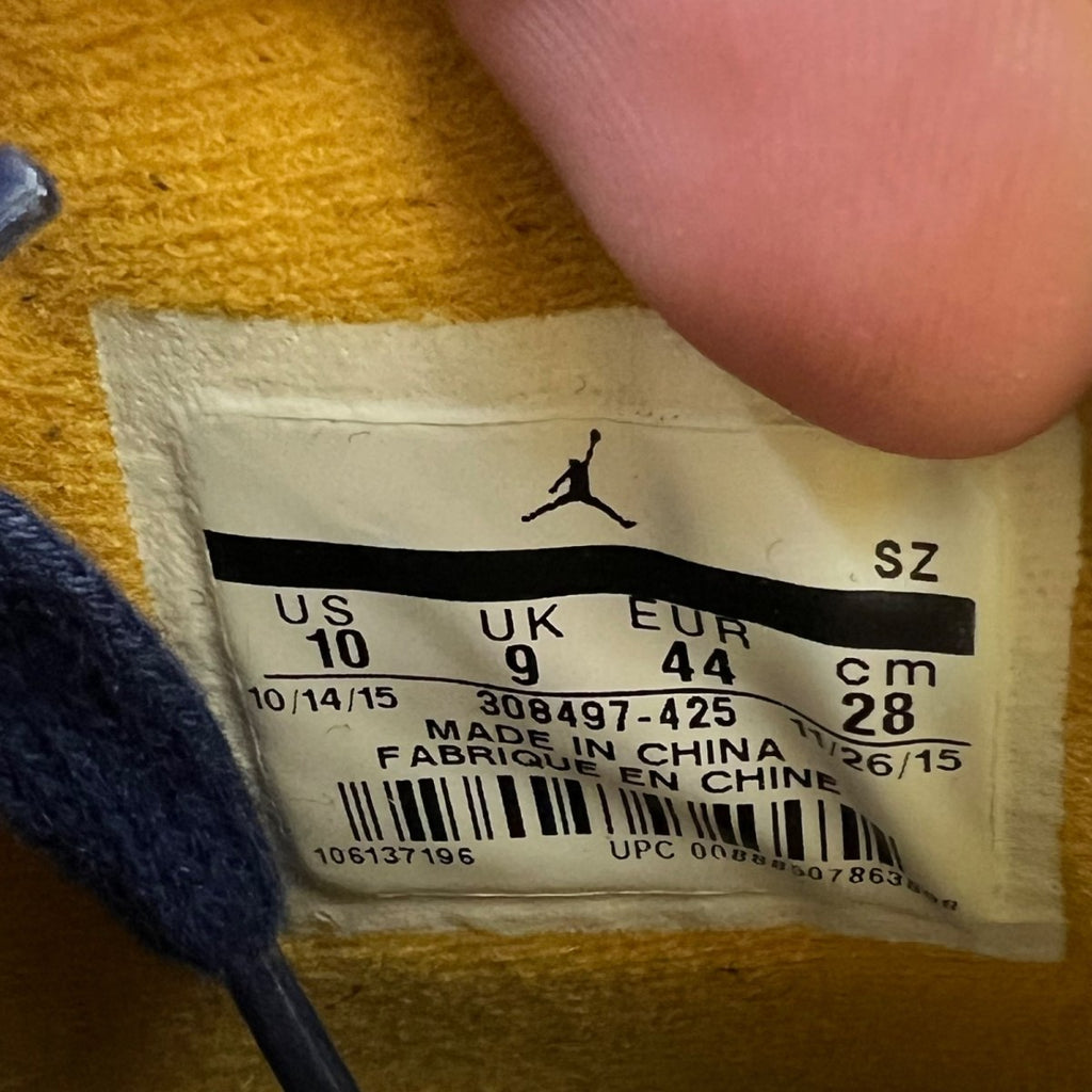 Jordan 4 Retro Dunk From Above 10 (Moderately Worn Pre-Owned)JordanMidnight Navy/Metallic Gold-Gold Leaf-White - Image 4