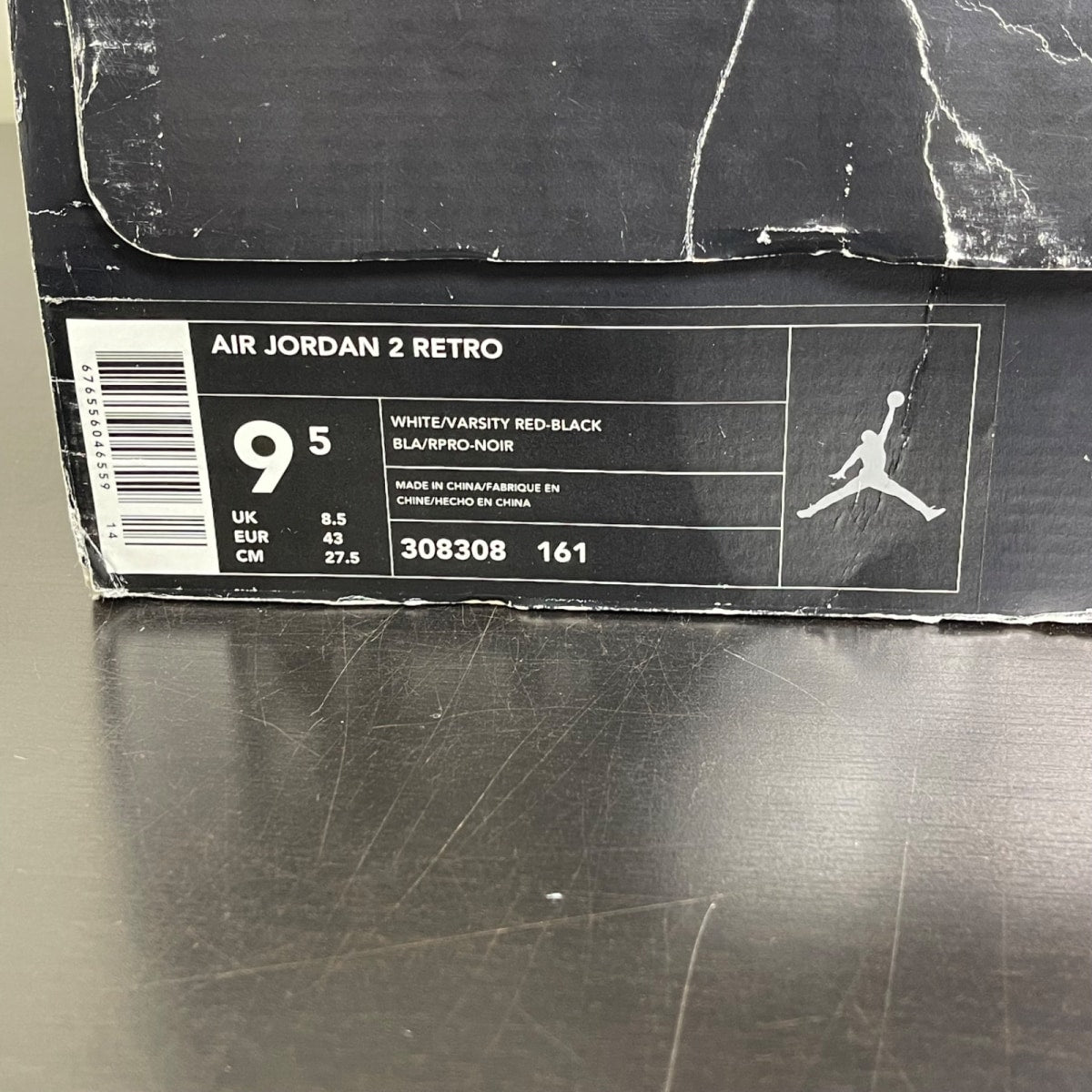 Jordan 2 Retro White Varsity Red (2004) 9.5 (Moderately Worn Pre-Owned)JordanWhite/Varsity Red-Black - Image 7