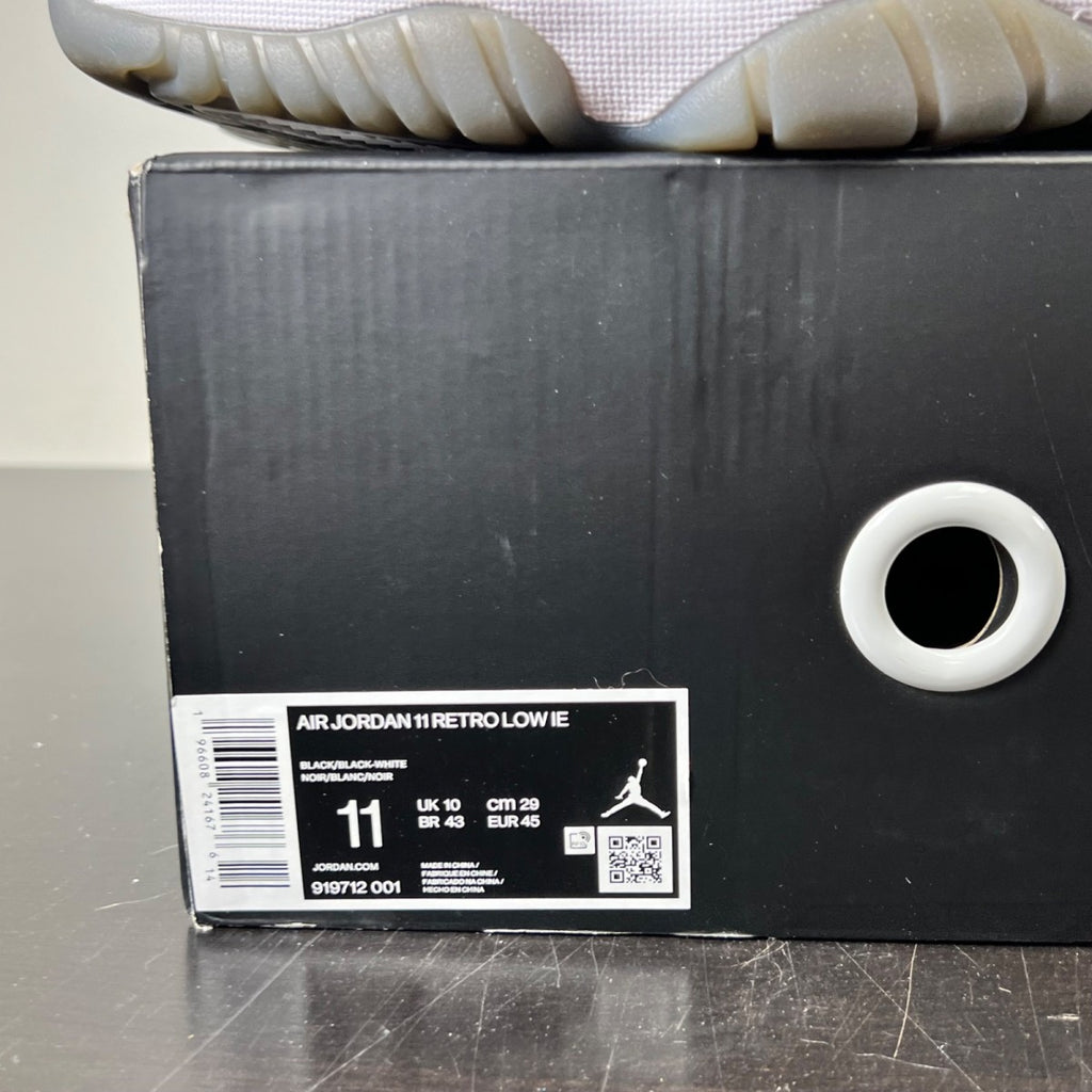 Jordan 11 Retro Low IE Craft Black White 11 (Lightly Worn Pre-Owned)JordanBlack/Black/White - Image 4