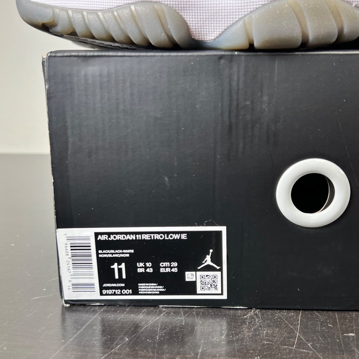 Jordan 11 Retro Low IE Craft Black White 11 (Lightly Worn Pre-Owned)JordanBlack/Black/White - Image 4