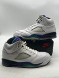 Jordan 5 Retro Grape (2025) 10.5 (Moderately Worn Pre-Owned)JordanWhite/Grape Ice-New Emerald - Image 1