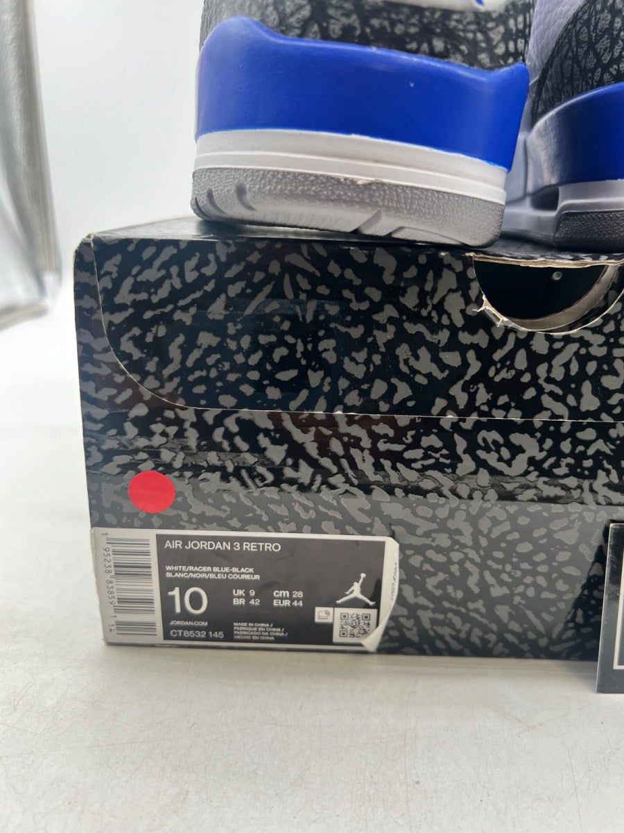 Jordan 3 Retro Racer Blue 10 (Lightly Worn Pre-Owned) - Image 6