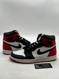 Jordan 1 Retro High Satin Black Toe (Women's) 11W (Moderately Worn Pre-Owned) - Image 1