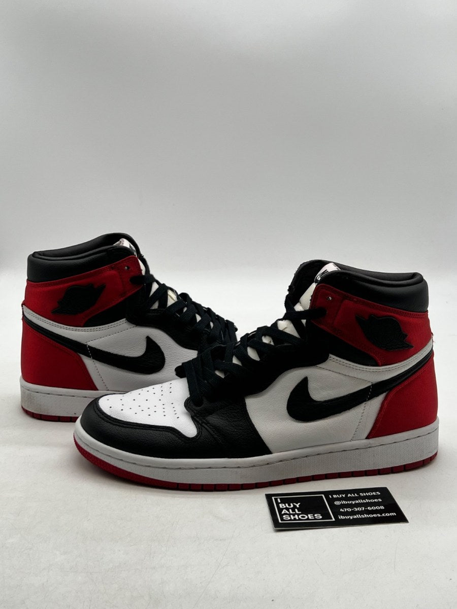 Jordan 1 Retro High Satin Black Toe (Women's) 11W (Moderately Worn Pre-Owned) - Image 1