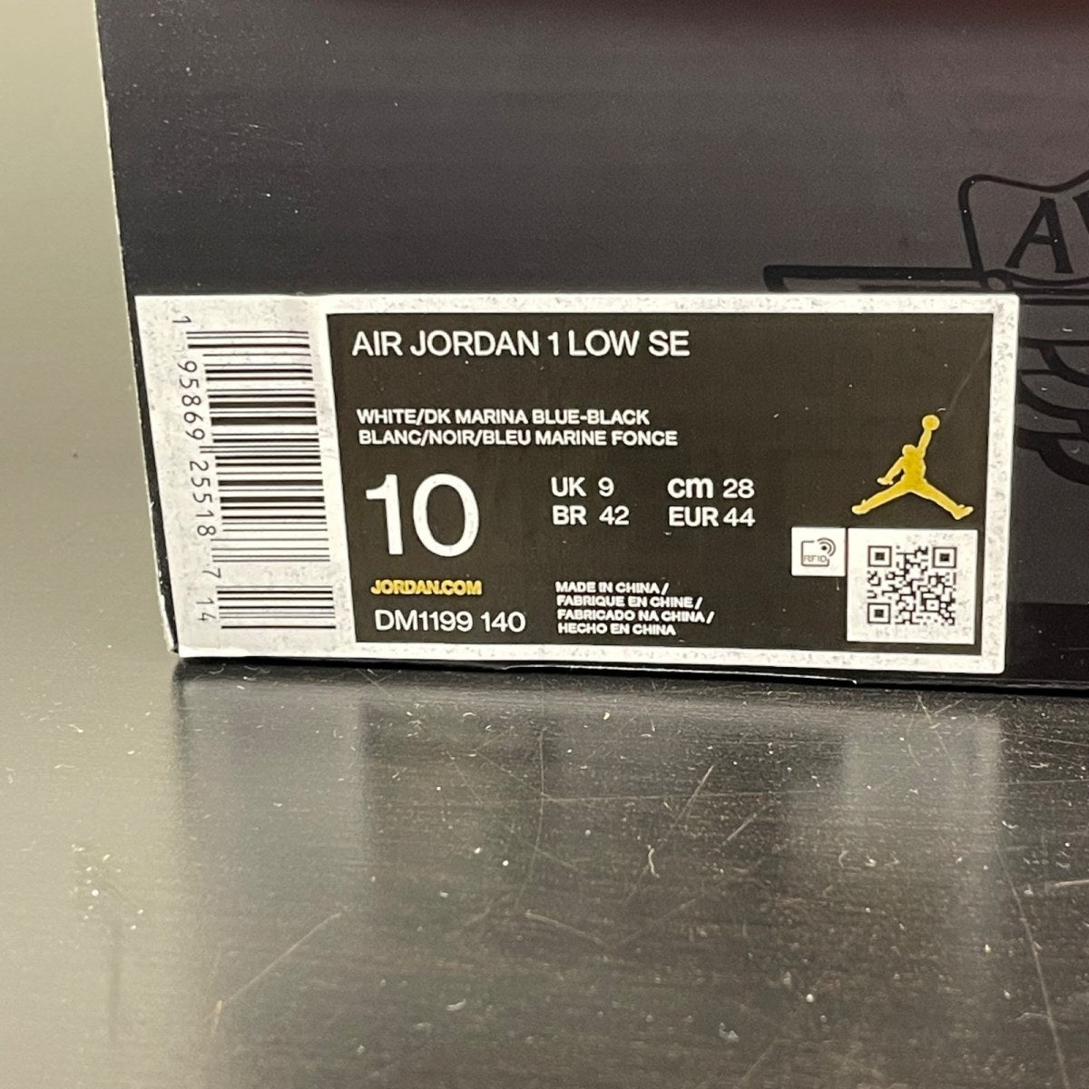 Jordan 1 Low SE True Blue 10 (Moderately Worn Pre-Owned)JordanWhite/Grey-True Blue-Black - Image 7