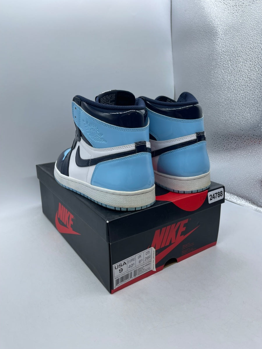 Jordan 1 Retro High UNC Patent (Women's) 9W (Moderately Worn Pre-Owned)JordanObsidian/Blue Chill-White - Image 4