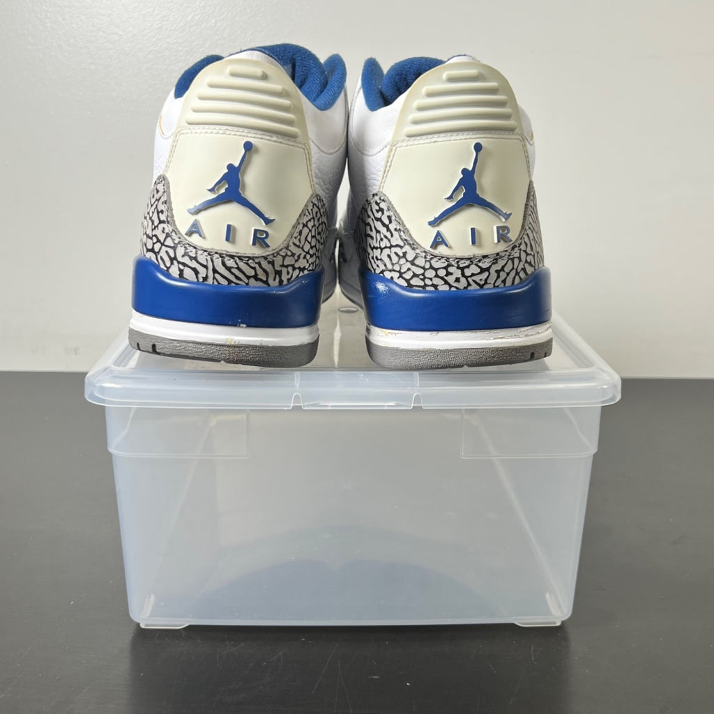 Jordan 3 Retro True Blue (2011) 13 (Heavily Worn Pre-Owned)JordanWhite/Cement Grey-True Blue - Image 6