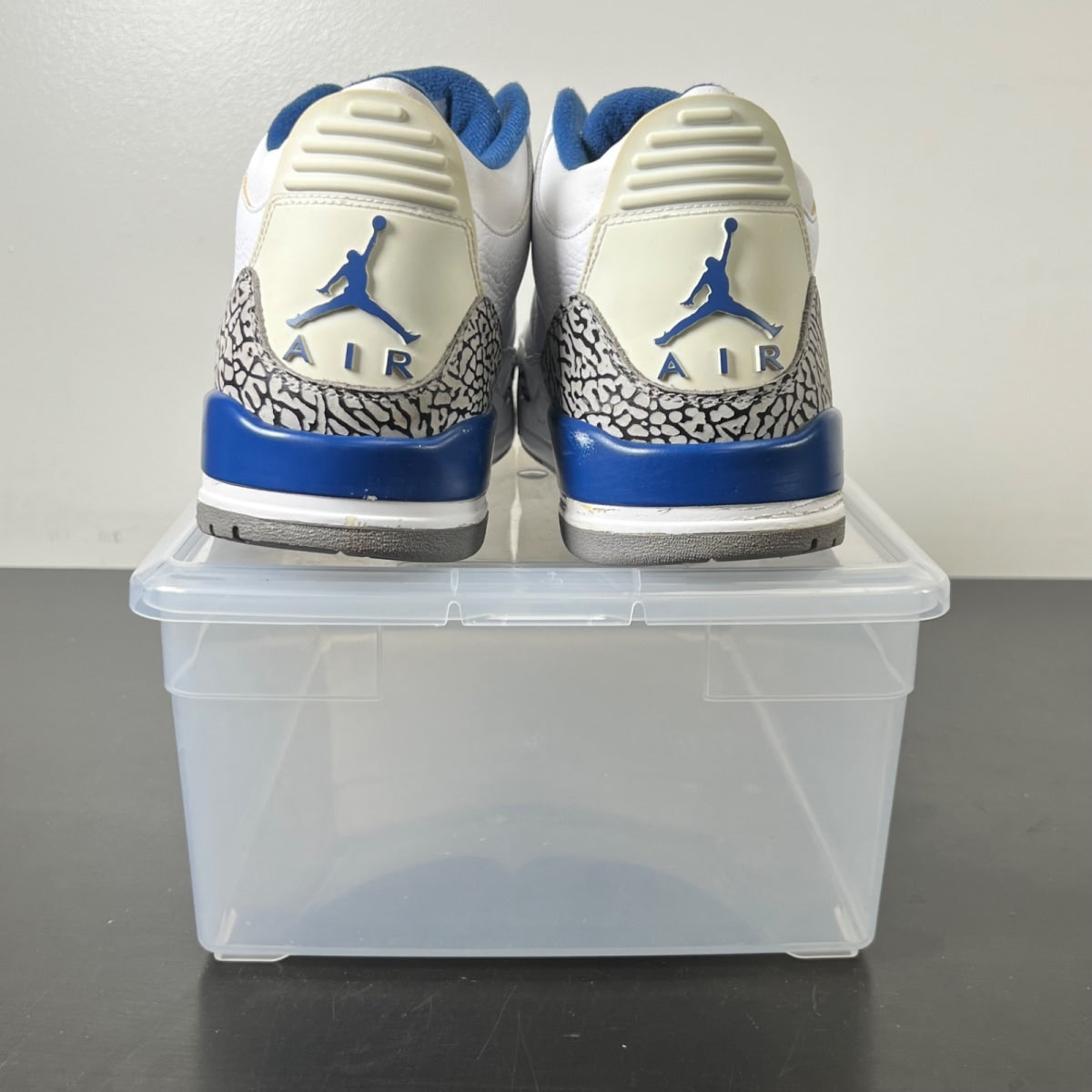 Jordan 3 Retro True Blue (2011) 13 (Heavily Worn Pre-Owned)JordanWhite/Cement Grey-True Blue - Image 6