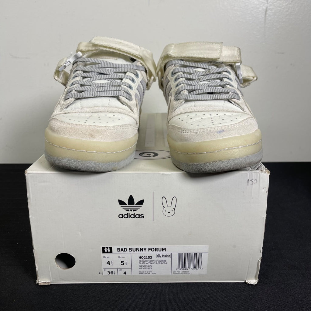 adidas Forum Buckle Low Bad Bunny Last Forum 5.5 (Moderately Worn Pre-Owned)adidasCloud White/Clear Onix/Chalk White - Image 2