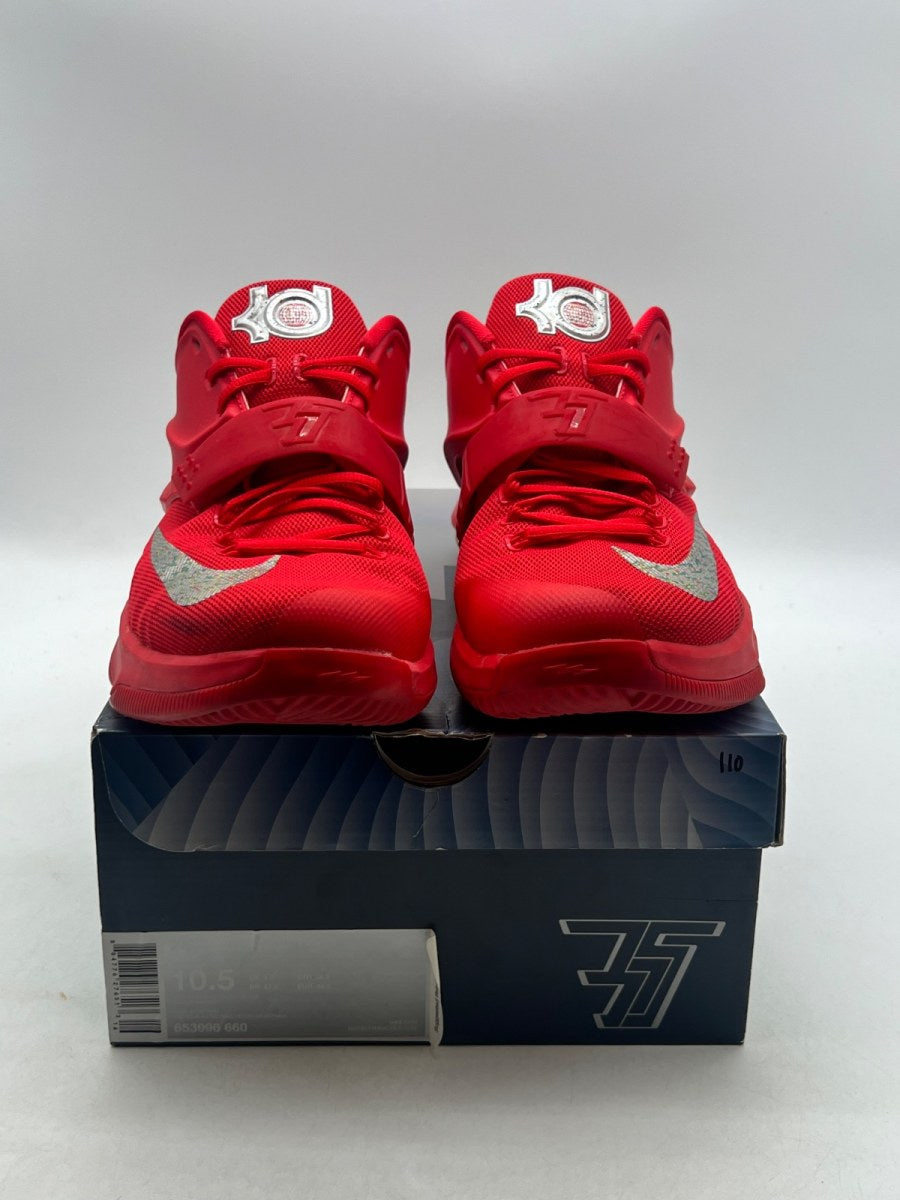 Nike KD 7 Global Game 10.5 (Moderately Worn Pre-Owned)NikeAction Red/Metallic Silver - Image 2
