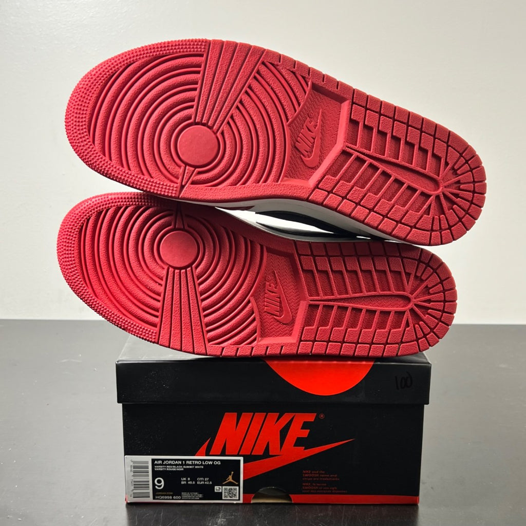 Jordan 1 Retro Low OG Chicago (2025) 9 (Lightly Worn Pre-Owned)JordanVarsity Red/Black/Summit White - Image 6